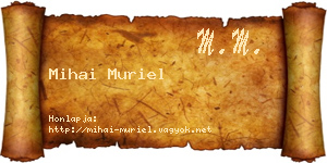 Mihai Muriel névjegykártya
